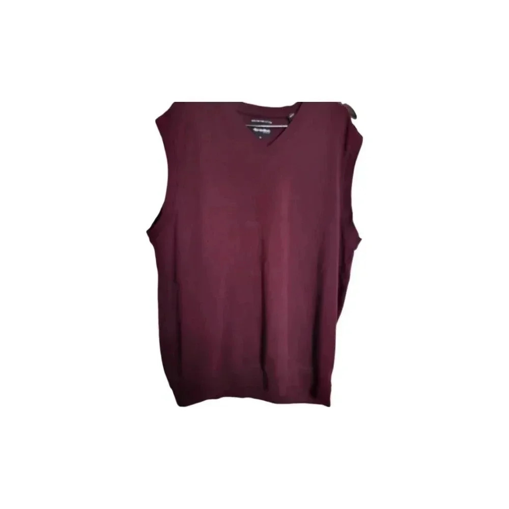 Bolle Mens 100% Fine‎ Pima Cotton Burgundy Golf Vest Size XL
